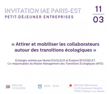 Conférence/petit-déjeuner : Attirer et mobiliser les collaborateurs autour des transitions écologiques