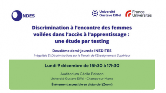 Conférence - Discrimination à l'encontre des femmes voilées dans l'accès à l'apprentissage